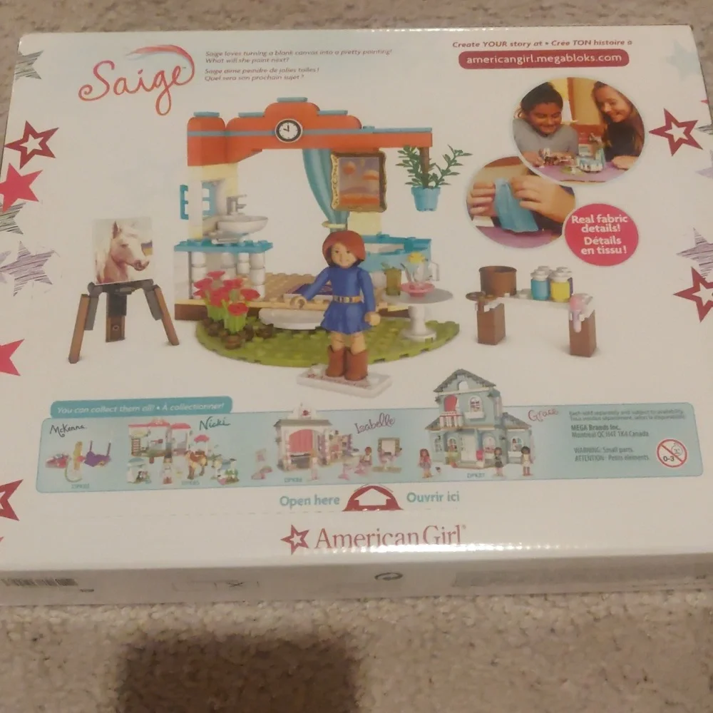 New!Saige's Art studio Mega blocks 198pcs ages 8+ Y2K Girlhoodcore Development
